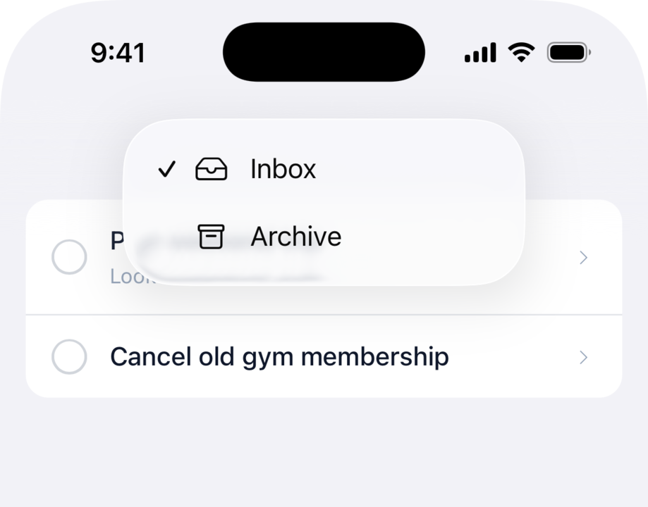 Navigation bar title menu open on iOS
